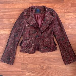 Maroon and Black blazer